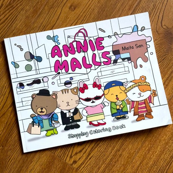 Annie Malls: Shopping Coloring Book - Libro para Colorear de Compras, Personajes Tiernos - Image 2