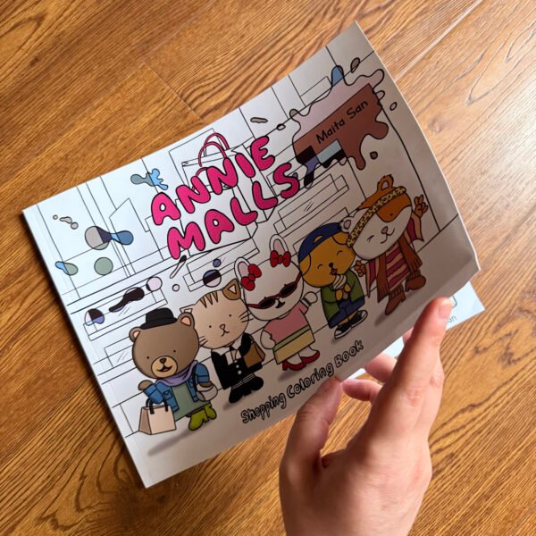 Annie Malls: Shopping Coloring Book - Libro para Colorear de Compras, Personajes Tiernos - Image 3