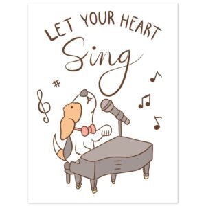 Let your heart sing Póster de papel mate prémium (Imperial)